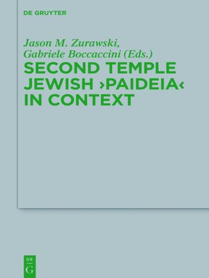 cover image of Second Temple Jewish "Paideia" in Context